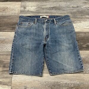 Vintage y2k 2000s Levis 505 Blue Red Tab Shorts Mens 38 Loose Jorts Denim Shorts